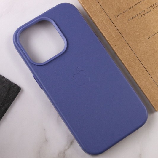 Шкіряний чохол Leather Case (AA Plus) with MagSafe для Apple iPhone 14 Pro (6.1") Wisteria - зображення 6 