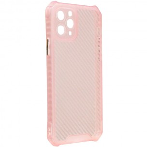 Чохол TPU Ease Carbon color series для Apple iPhone 11 Pro (5.8") Рожевий / Прозорий