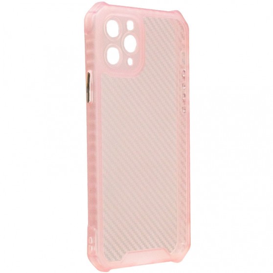 Чохол TPU Ease Carbon color series для Apple iPhone 11 Pro (5.8") Рожевий / Прозорий