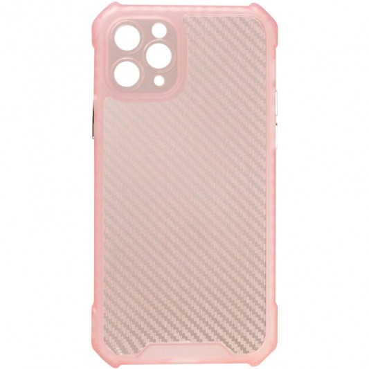 Чехол TPU Ease Carbon color series для Apple iPhone 11 Pro Max (6.5") Розовый / Прозрачный - изображение 1