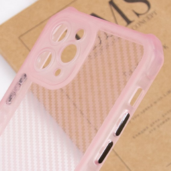 Чехол TPU Ease Carbon color series для Apple iPhone 11 Pro Max (6.5"") Розовый / Прозрачный