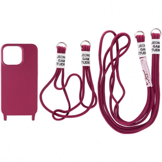 Чохол TPU two straps California для Apple iPhone 13 Pro Max (6.7"") Червоний / Rose Red