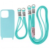 Чохол TPU two straps California для Apple iPhone 13 Pro Max (6.7") Бірюзовий / Marine Green