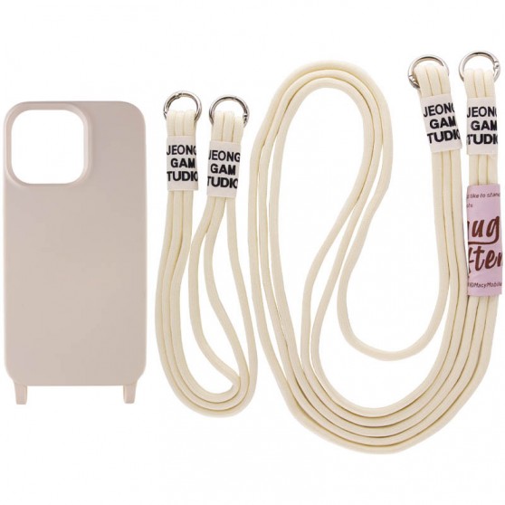 Чехол TPU two straps California для Apple iPhone 13 Pro Max (6.7") Бежевый / Antique White