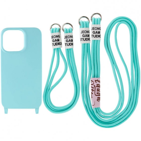 Чохол TPU two straps California для Apple iPhone 13 Pro (6.1"") Бірюзовий / Marine Green