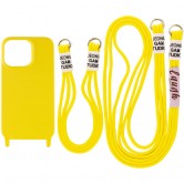 Чехол TPU two straps California для Apple iPhone 13 Pro (6.1 дюйма) Желтый