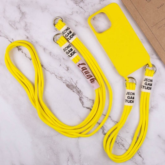 Чохол TPU two straps California для Apple iPhone 13 Pro (6.1") Жовтий - зображення 7 