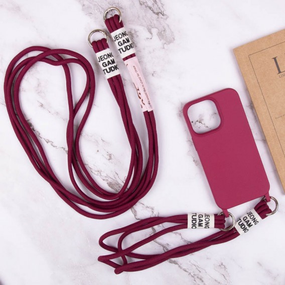 Чехол TPU two straps California для Apple iPhone 13 Pro (6.1"") Красный / Rose Red