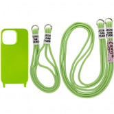 Чохол TPU two straps California для Apple iPhone 13 Pro (6.1") Салатовий Чохол TPU two straps California для Apple iPhone 13 Pro (6.1") Салатовий
