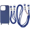 Чехол TPU two straps California для Apple iPhone 13 Pro (6.1"") Темно-синий / Midnight blue