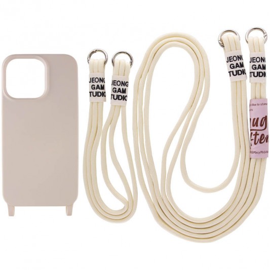Чохол TPU two straps California для Apple iPhone 12 Pro / 12 (6.1") Бежевий / Antique White