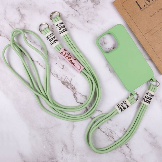 Чохол TPU two straps California для Apple iPhone 12 Pro / 12 (6.1") Зелений / Pistachio - зображення 9 