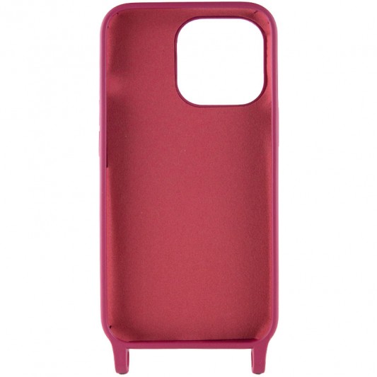 Чохол TPU two straps California для Apple iPhone 12 Pro / 12 (6.1") Червоний / Rose Red - зображення 3 
