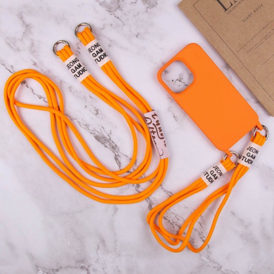 Чохол TPU two straps California для Apple iPhone 12 Pro / 12 (6.1") Помаранчевий - зображення 7 
