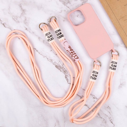 Чохол TPU two straps California для Apple iPhone 12 Pro / 12 (6.1") Рожевий / Pink Sand - зображення 9 