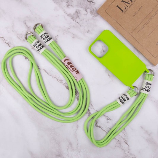 Чохол TPU two straps California для Apple iPhone 12 Pro / 12 (6.1") Салатовий - зображення 9 