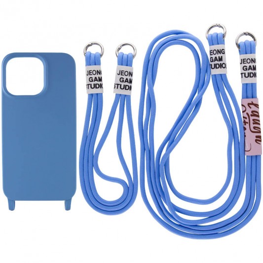 Чохол TPU two straps California для Apple iPhone 12 Pro / 12 (6.1") Синій / Cosmos blue