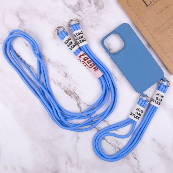 Чехол TPU two straps California для Apple iPhone 12 Pro / 12 (6.1"") Синий / Cosmos blue