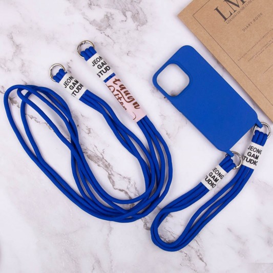 Чохол TPU two straps California для Apple iPhone 12 Pro / 12 (6.1") Синій / Iris - зображення 9 