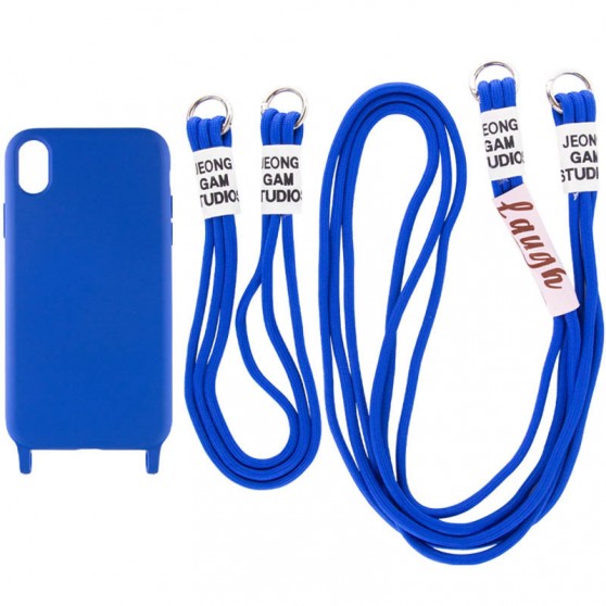 Чохол TPU two straps California для Apple iPhone XR (6.1"") Синій / Iris