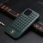 Кожаный чехол для Apple iPhone 12 Pro Max (6.7"") - Polo Santa Barbara Green