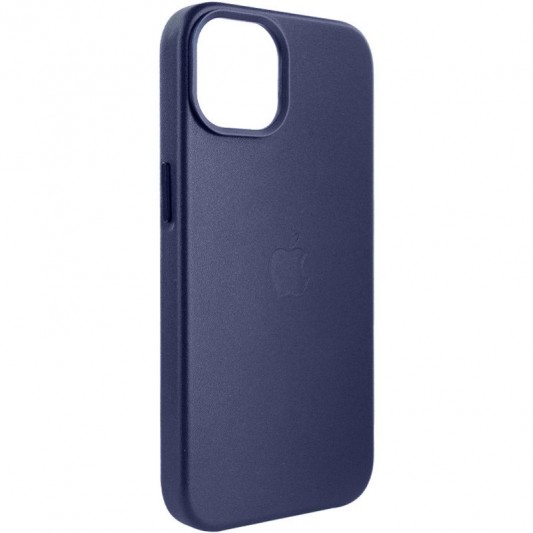 Шкіряний чохол Leather Case (AA Plus) with MagSafe для Apple iPhone 12 Pro / 12 (6.1") Violet - зображення 3 