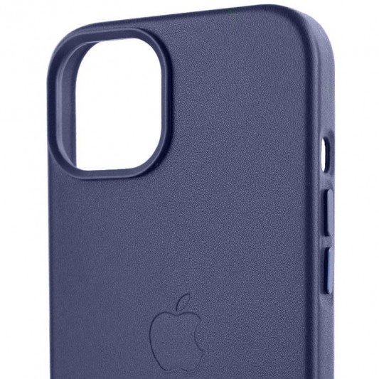 Шкіряний чохол Leather Case (AA Plus) with MagSafe для Apple iPhone 12 Pro / 12 (6.1") Violet - зображення 4 