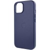 Шкіряний чохол Leather Case (AA Plus) with MagSafe для Apple iPhone 12 Pro / 12 (6.1"") Violet