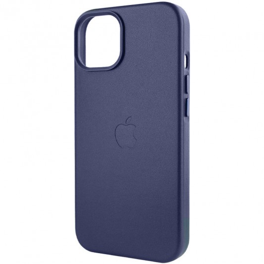 Шкіряний чохол Leather Case (AA Plus) with MagSafe для Apple iPhone 12 Pro / 12 (6.1") Violet - зображення 5 