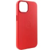 Шкіряний чохол для Apple iPhone 12 Pro Max (6.7"") - Leather Case (AA Plus) with MagSafe Crimson
