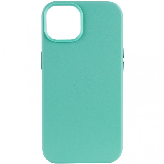 Кожаный чехол Leather Case (AA Plus) with MagSafe для Apple iPhone 12 Pro Max (6.7") Ice