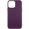 Шкіряний чохол Leather Case (AA Plus) та MagSafe для Apple iPhone 13 Pro (6.1"") Dark Cherry