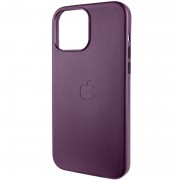Шкіряний чохол Leather Case (AA Plus) та MagSafe для Apple iPhone 13 Pro Max (6.7"") Dark Cherry
