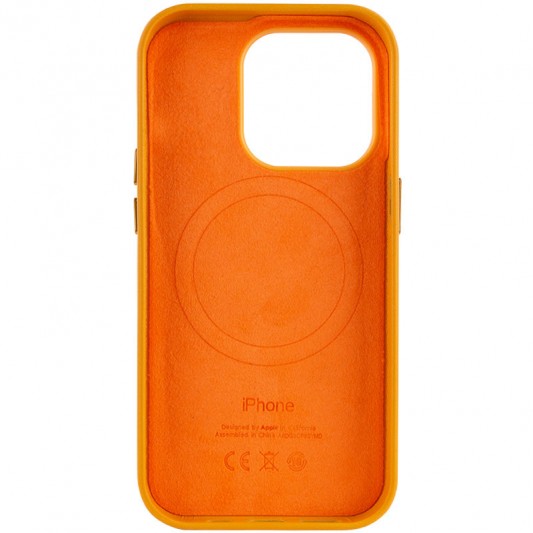 Шкіряний чохол Leather Case (AA Plus) with MagSafe для Apple iPhone 13 Pro Max (6.7") Golden Brown - зображення 1 