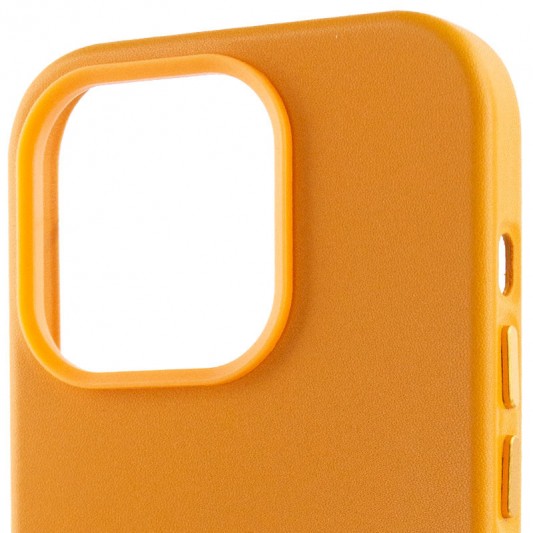 Шкіряний чохол Leather Case (AA Plus) with MagSafe для Apple iPhone 13 Pro Max (6.7") Golden Brown - зображення 4 