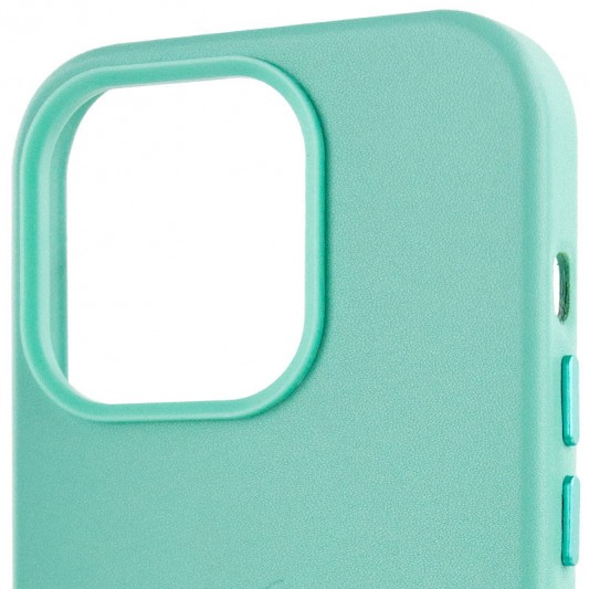 Шкіряний чохол Leather Case (AA Plus) with MagSafe для Apple iPhone 13 Pro Max (6.7") Ice - зображення 4 