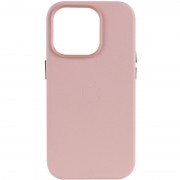 Шкіряний чохол Leather Case (AA Plus) with MagSafe для Apple iPhone 13 Pro Max (6.7") Sand Pink