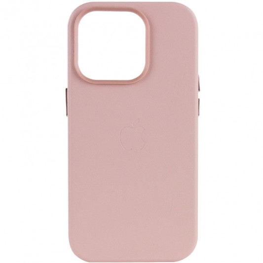 Шкіряний чохол Leather Case (AA Plus) with MagSafe для Apple iPhone 13 Pro Max (6.7") Sand Pink