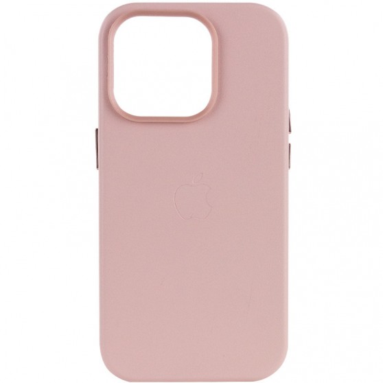 Кожаный чехол Leather Case (AA Plus) with MagSafe для Apple iPhone 13 Pro Max (6.7") Sand Pink