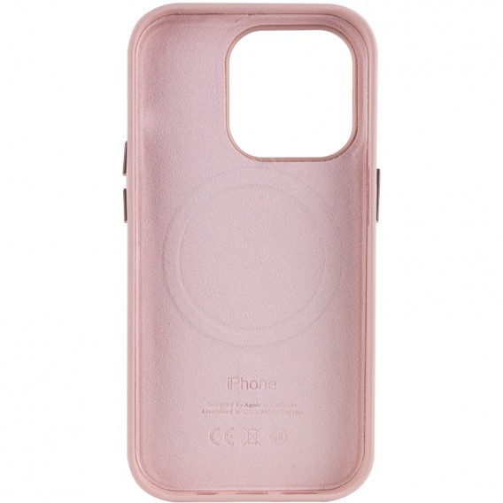 Кожаный чехол Leather Case (AA Plus) with MagSafe для Apple iPhone 13 Pro Max (6.7"") Sand Pink