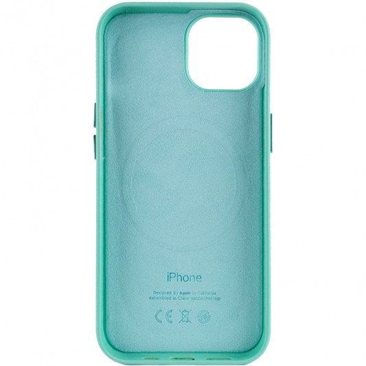 Шкіряний чохол Leather Case (AA Plus) with MagSafe для Apple iPhone 13 (6.1") Ice - зображення 1 