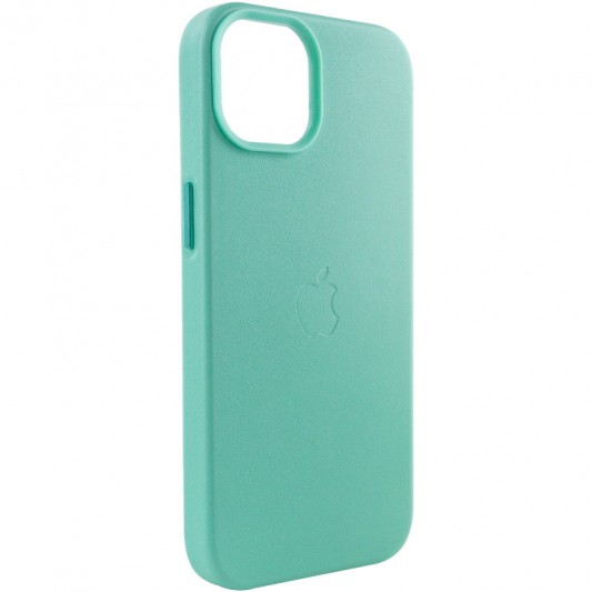 Шкіряний чохол Leather Case (AA Plus) with MagSafe для Apple iPhone 13 (6.1") Ice - зображення 3 