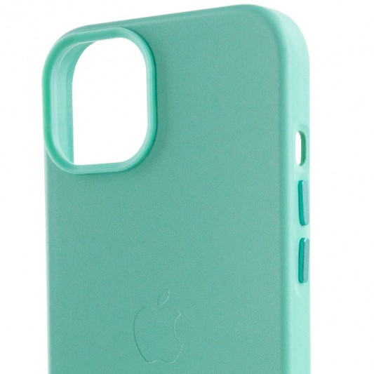 Шкіряний чохол Leather Case (AA Plus) with MagSafe для Apple iPhone 13 (6.1") Ice - зображення 4 