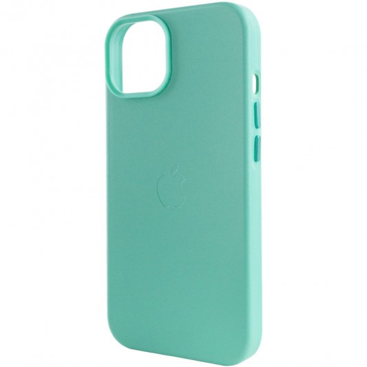 Шкіряний чохол Leather Case (AA Plus) with MagSafe для Apple iPhone 13 (6.1") Ice - зображення 5 
