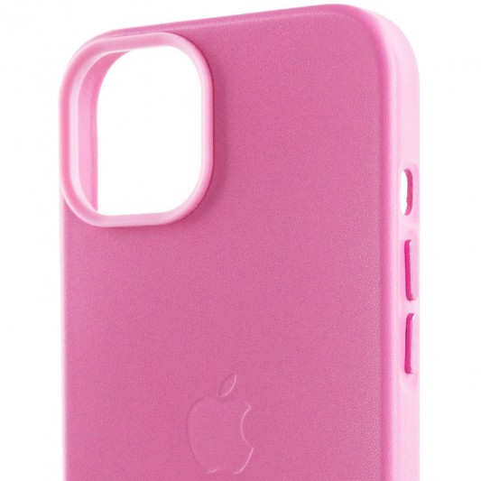 Шкіряний чохол Leather Case (AA Plus) with MagSafe для Apple iPhone 13 (6.1") Pollen - зображення 4 