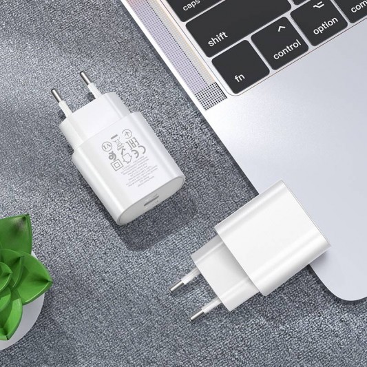 СЗУ Hoco N22 Jetta PD25W (1USB-C) Белый - изображение 4