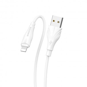 Дата кабель Borofone BX18 Optimal USB to Lightning (3m) Белый Дата кабель Borofone BX18 Optimal USB to Lightning (3m) Белый