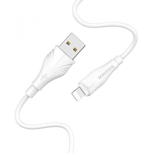 Дата кабель Borofone BX18 Optimal USB to Lightning (3m) Білий - зображення 1 
