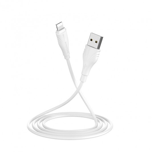 Дата кабель Borofone BX18 Optimal USB to Lightning (3m) Білий - зображення 5 