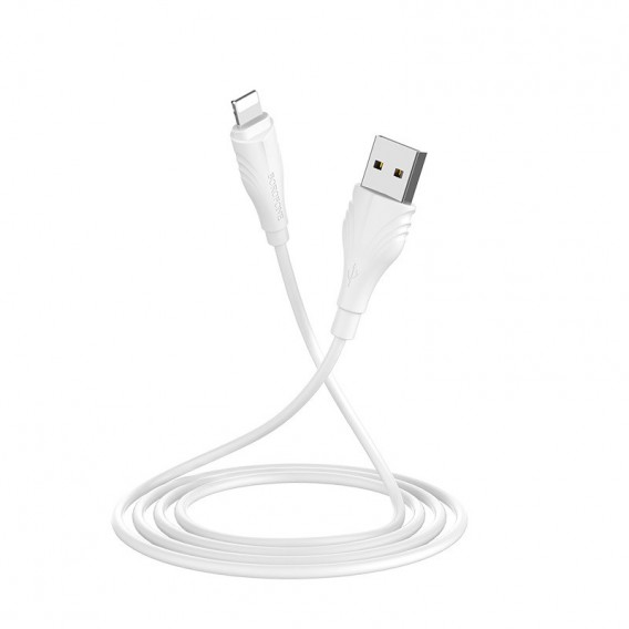 Кабель заряджання та синхронізації Borofone BX18 Optimal USB to Lightning (3m) Білий